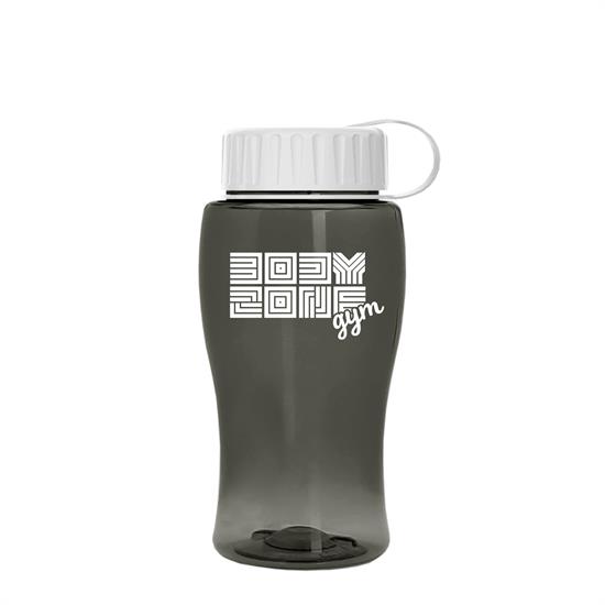 TB18T - Poly-Pure Jr. - 18 oz. Transparent Bottle with Tethered lid